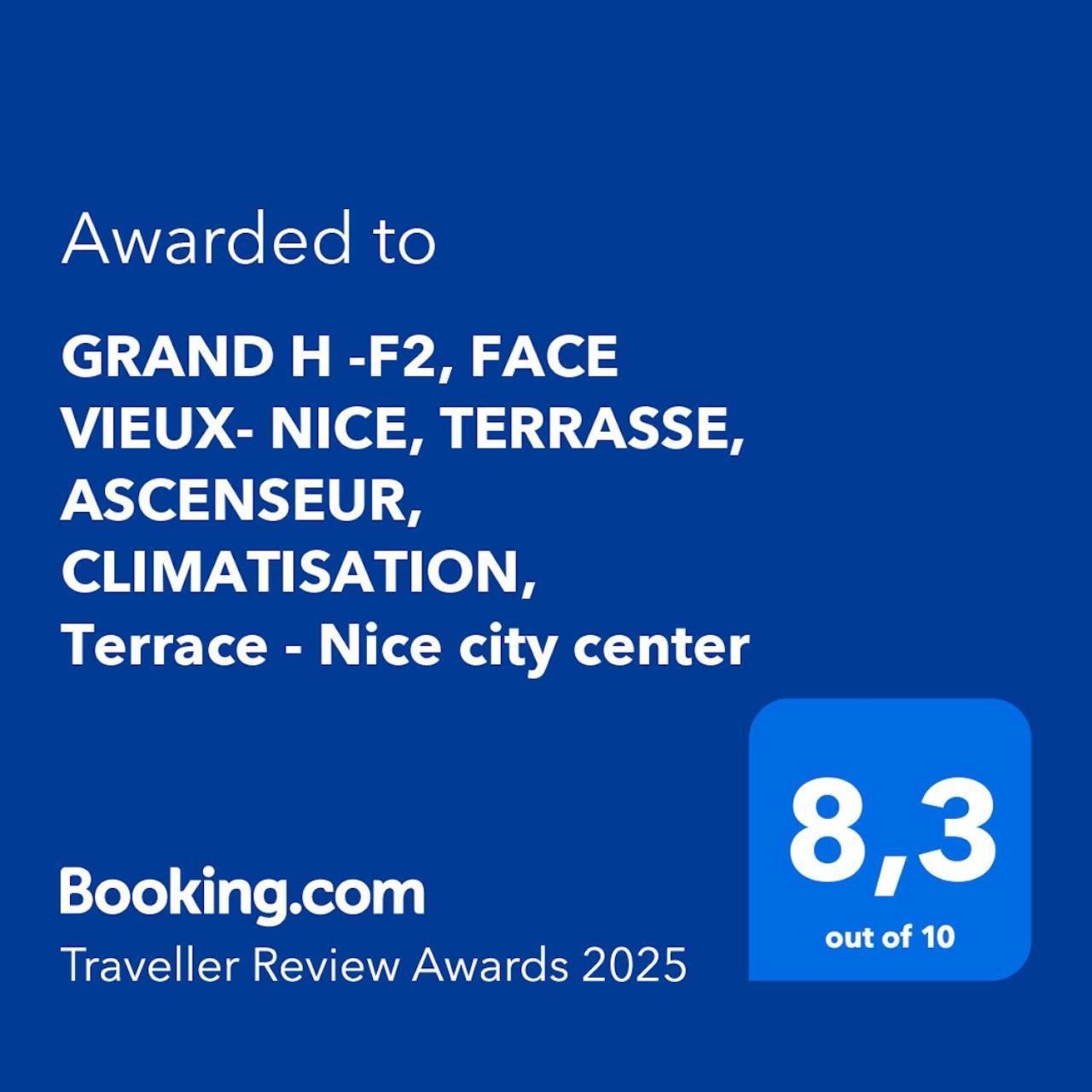 Appartamento Grand H -f2, Face Vieux- Nice, Terrasse, Ascenseur, Climatisation, Terrace - Center